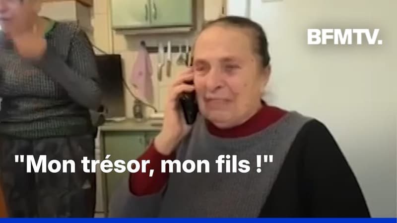 En Ukraine, la mère d'un soldat présumé mort entend sa voix au téléphone après sa libération