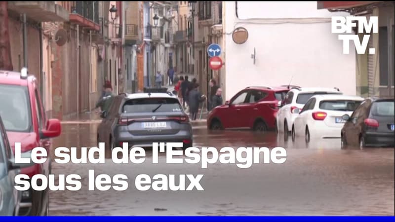 Le sud de l'Espagne sous les eaux