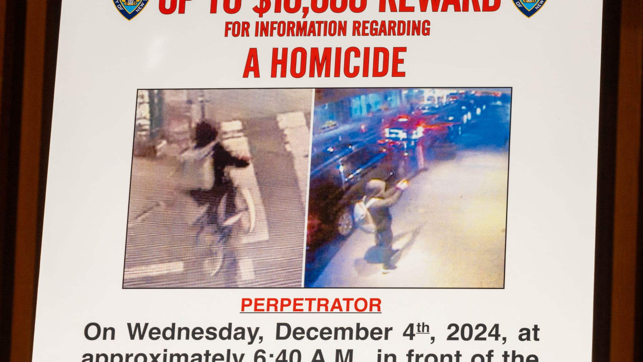 La police offre 10.000 dollars de récompense pour des informations sur l'assassinat de Brian Thompson La police offre 10.000 dollars de récompense pour des informations sur l'assassinat de Brian Thompson