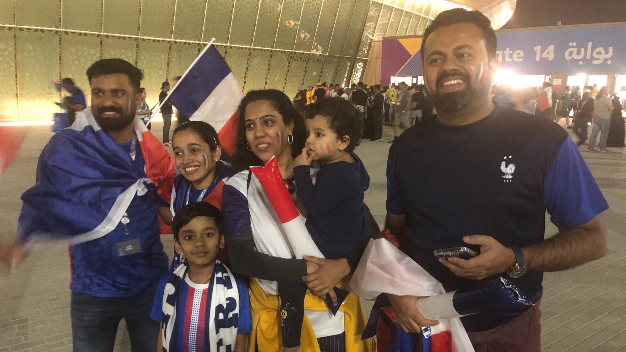 Des supporters pour France-Australie, premier match de la Coupe du monde 2022 pour les Bleus Des supporters pour France-Australie, premier match de la Coupe du monde 2022 pour les Bleus
