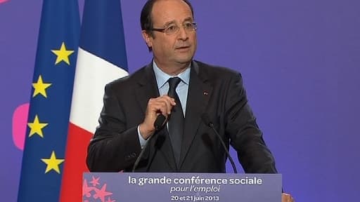 François Hollande lors de la conférence sociale de juillet 2013
