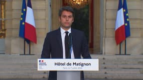 Gabriel Attal à Matignon le 7 juillet 2024.