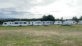De nombreuses caravanes de gens du voyage se sont installées illégalement dans la métropole lyonnaise le 5 août 2024. (PHOTO D'ILLUSTRATION)