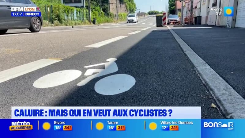 Caluire-et-Cuire: des objets déposés volontairement sur la piste cyclable par des riverains, un cycliste blessé 