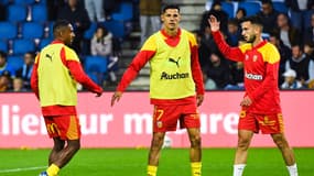 Wesley Saïd, Florian Sotoca et Adrien Thomasson avec Lens, le 20 octobre 2023