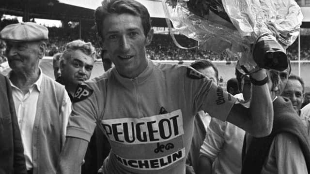 Roger Pingeon le 23 juillet 1967 après sa victoire sur le Tour de France
