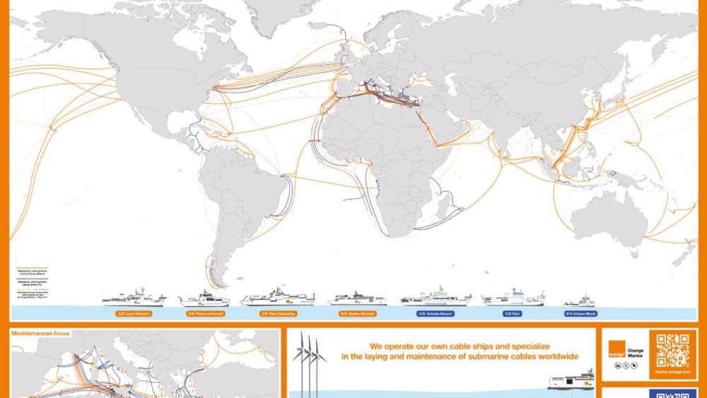 Les câbles sous-marins d'Orange Les câbles sous-marins d'Orange