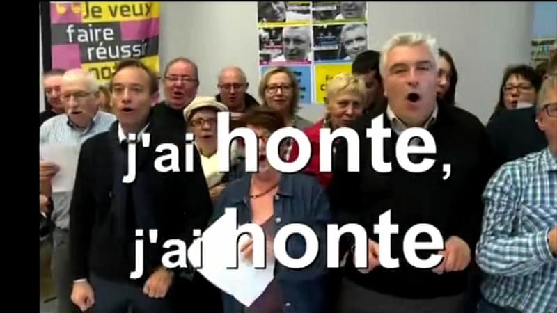 Frédéric Cuvillier en studio d'enregistrement contre le FN