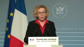 Muriel Penicaud à l'issue du Conseil des ministres.