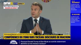 Les abysses, le Groenland ou l'Antarctique "ne sont pas à vendre", affirme Emmanuel Macron lors de la conférence des Nations unies sur l'océan