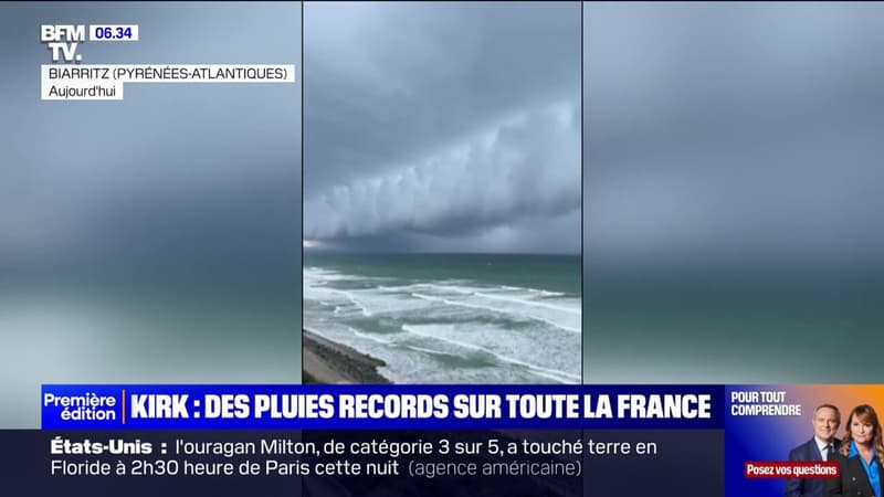 Des pluies records sur toute la France à cause du passage de la tempête Kirk