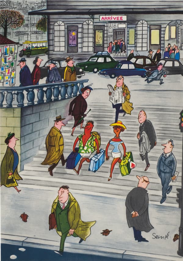 Un dessin de Sempé présenté à l'exposition Sempé - itinéraire d'un dessinateur d'humour. Un dessin de Sempé présenté à l'exposition Sempé - itinéraire d'un dessinateur d'humour.