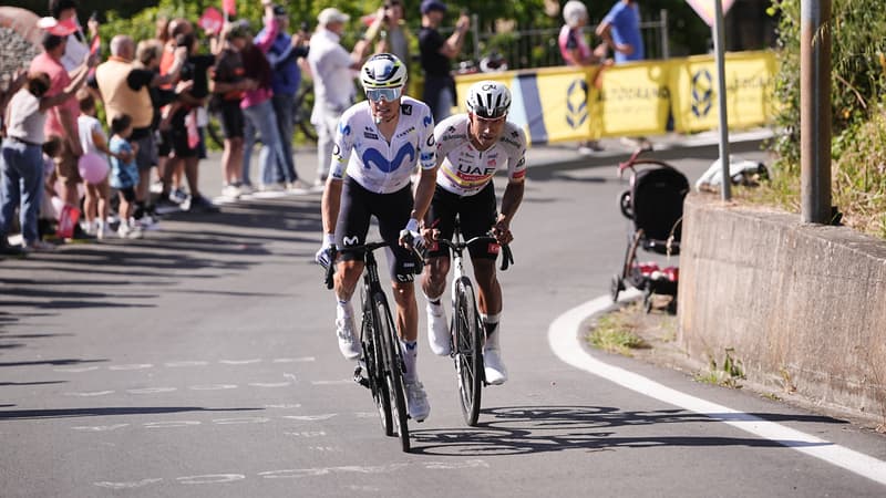 Enric Mas et Jhonatan Narvaez lors de la 11e etape du Giro 2026 le 20 mai 2026 2290396