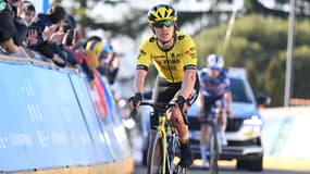 Axel Zingle (Visma - Lease a bike) lors de la Faun Drome Classic, le 2 mars 2025.