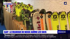 Gap: le manque de neige dans les stations de ski abîme les skis