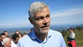 Laurent Wauquiez, président du groupe La Droite républicaine à l'Assemblée, le 25 août 2024 aux Estables, en Haute-Loire