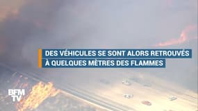 En Californie, des automobilistes se retrouvent tout près des flammes