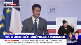 20% de lits fermés: "Nous aurons de nouveaux effectifs avec la suppression du numerus clausus", réagit Gabriel Attal