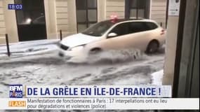 Un orage de grêle s’abat sur Paris et provoque des inondations