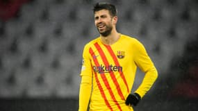 Gerard Piqué avec le FC Barcelone, à Munich le 8 décembre 2021