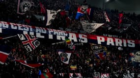 Des supporters parisiens lors de PSG-Brest, le 19/02/2025