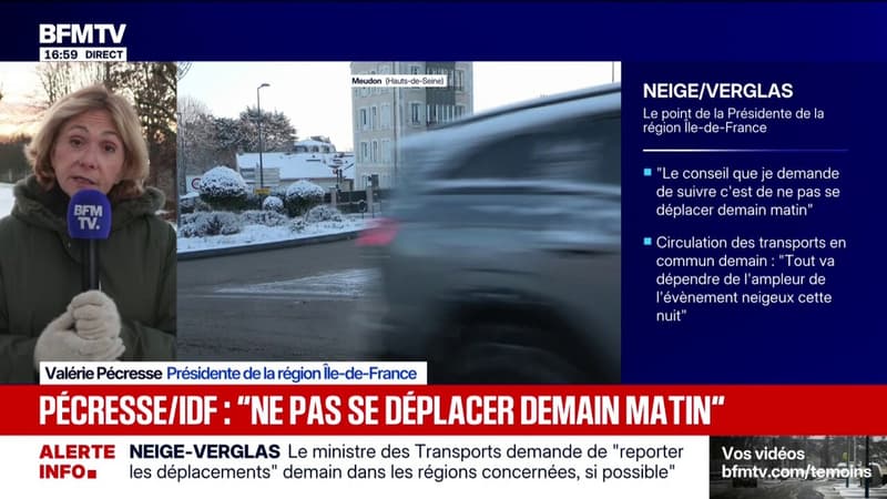 Neige-verglas: "Avec le Covid, on a développé un vrai savoir-faire en enseignement distanciel", affirme Valérie Pécresse