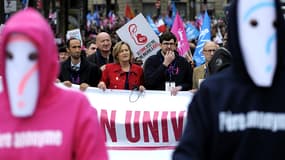 Le défilé de la Manif pour tous dimanche 5 octobre à Paris.