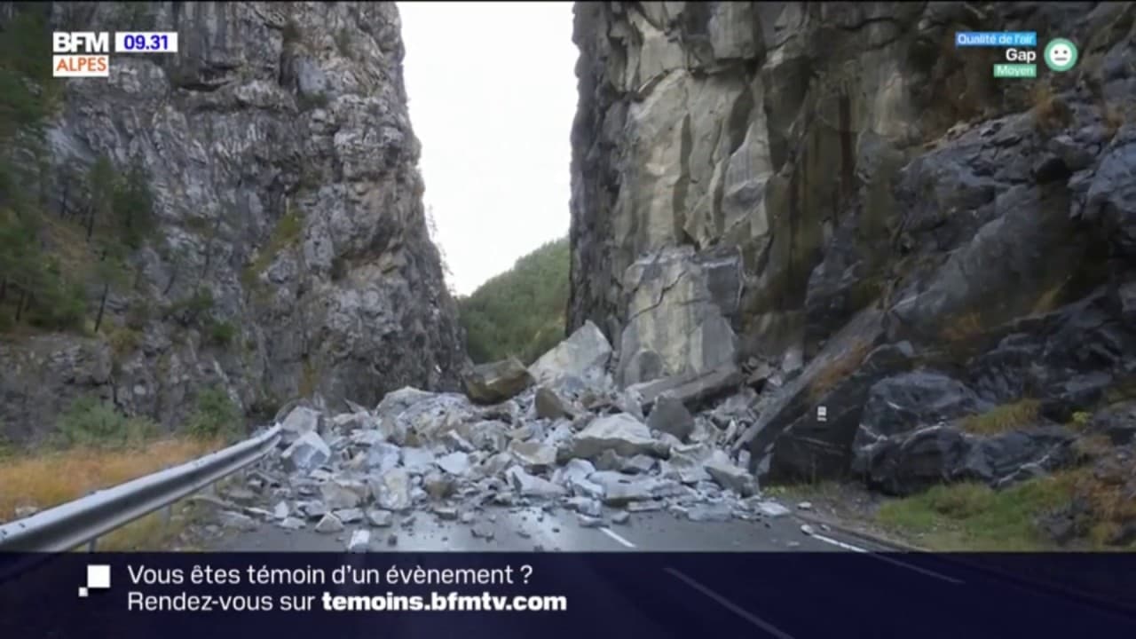Queyras un éboulement dans les du Guil