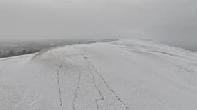 La dune du Pilat (Gironde) le 10 janvier sous la neige 