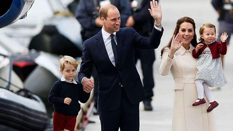Kate et William, accompagnés de leurs enfants, George et Charlotte, au Canada, le 1er octobre 2016