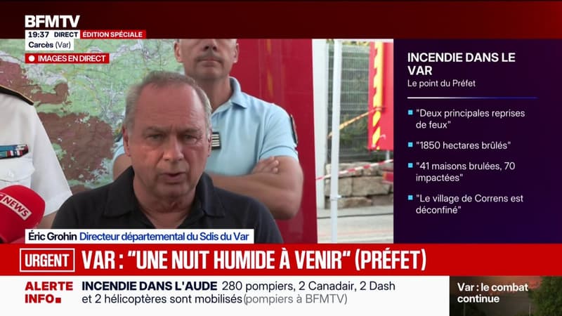 Incendie dans le Var: "Le feu n'est pas encore fixé", précise le SDIS