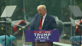 Donald Trump à Asheboro, en Caroline du Nord, le mercredi 21 août 2024.
