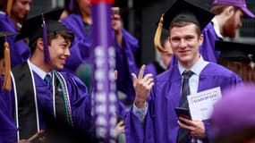 Des étudiants de la NYU lors de leur remise de diplôme,  en mai 2018.