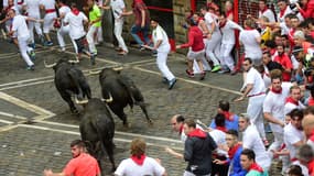 Lors des fêtes de la San Fermin, à Pampelune. (photo d'illustration)