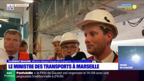 Marseille: visite du ministre des Transports Clément Beaune