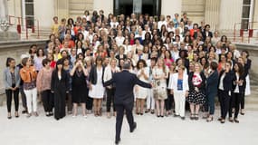 La nouvelle Assemblée compte 224 femmes, soit 38,8% des 577 députés. ici, les élues de La République en marche.