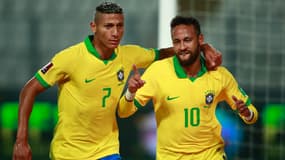 Richarlison et Neymar avec le Brésil en 2020