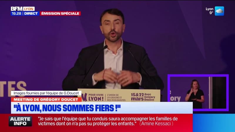 Meeting de Grégory Doucet : son discours de campagne