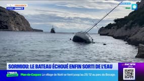 Calanque de Sormiou: après s'être échoué il y a deux mois, un voilier enfin remorqué