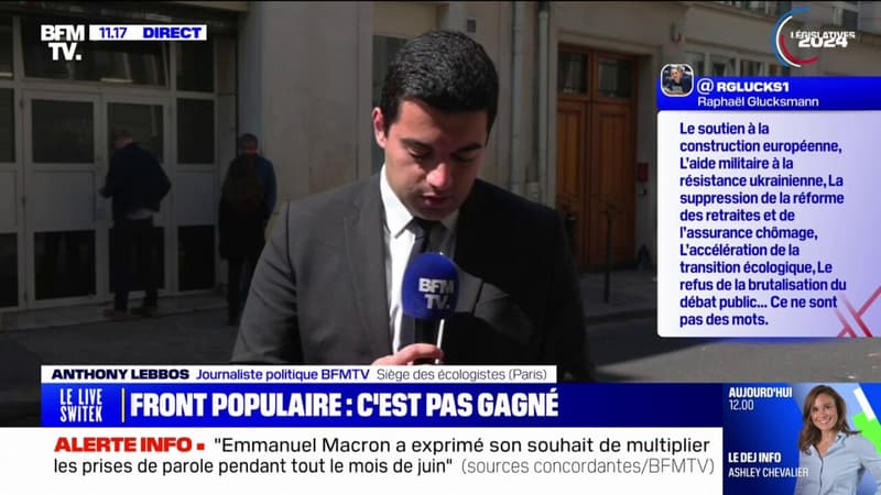 Front populaire: aucun accord n'a été signé ce lundi soir, selon le parti de Raphaël Glucksmann