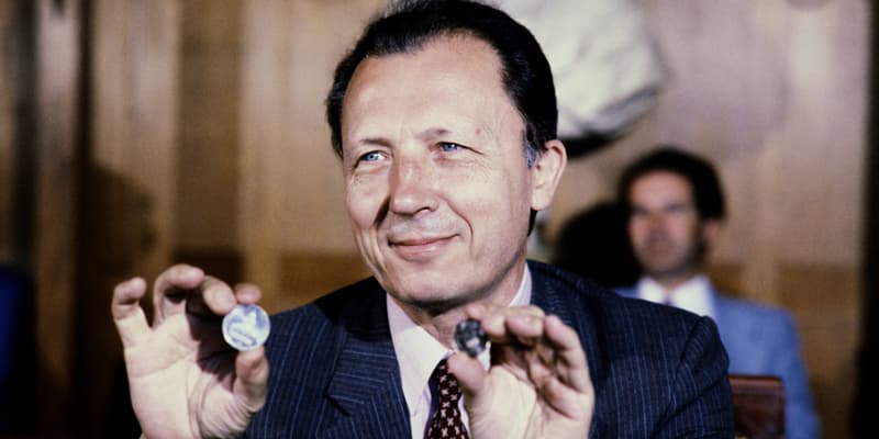 Jacques Delors, le 19 août 1982, à Paris