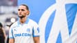 Le milieu de terrain français Adrien Rabiot devant le drapeau de l'OM, 15 août 2025