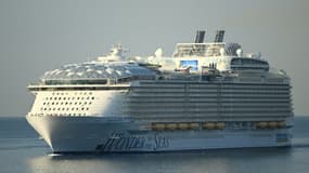 Le navire de croisière "Wonder of the sea", le 16 août 2022 à Marseille 