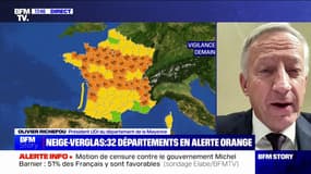 Neige-verglas: "On se prépare très sérieusement", affirme Olivier Richefou, président UDI du département de la Mayenne
