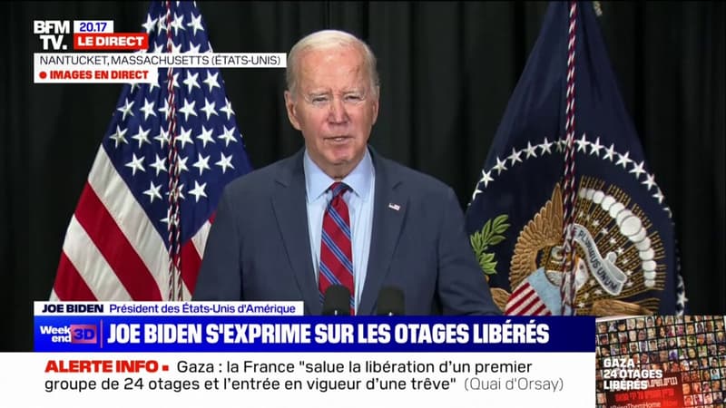 Libération d'otages du Hamas: Joe Biden évoque 
