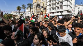 Une manifestation de soutien à la Palestine à Tunis, en Tunisie, le 18 octobre 2023.