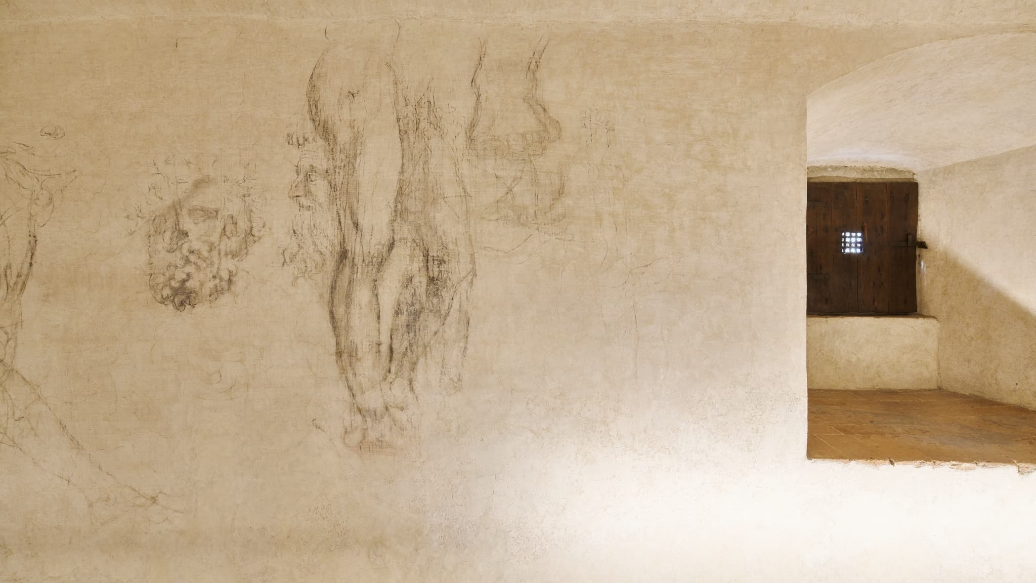 Croquis de Michel-Ange dans sa "chambre secrète" ouverte pour la première fois au public le 15 novembre à Florence.