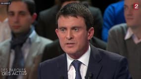 Manuel Valls était l'invité de l'émission "Des paroles et des actes", sur France 2.