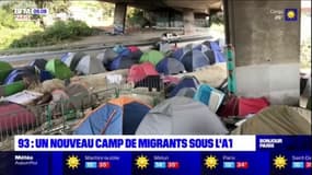 Saint-Denis: un nouveau camp de migrants sous l'A1