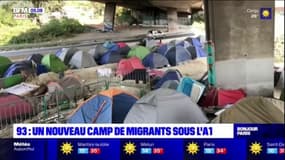 Saint-Denis: un nouveau camp de migrants sous l'A1